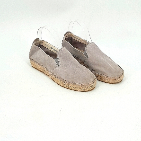 Fabiolas Espadrilles Soft Suede Loafers US Size 8 Light Gray Made in Spain EU 38 - Picture 1 of 10